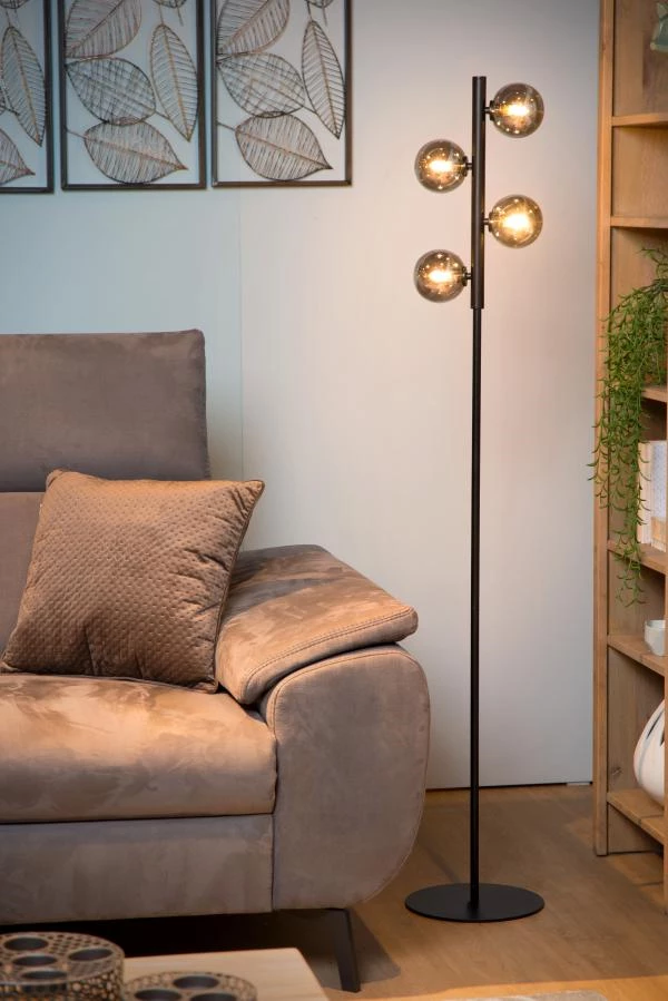 Lucide TYCHO - Floor lamp - 4xG9 - Black - atmosphere 2